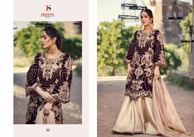 Deepsy Aniiq 1181 Fancy Festive Winter Wear Velvet Pakistani Salwar Suits Collection